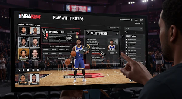 How to play online NBA 2K24 with friends